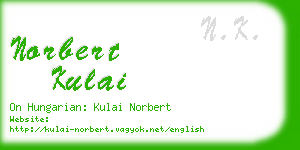 norbert kulai business card